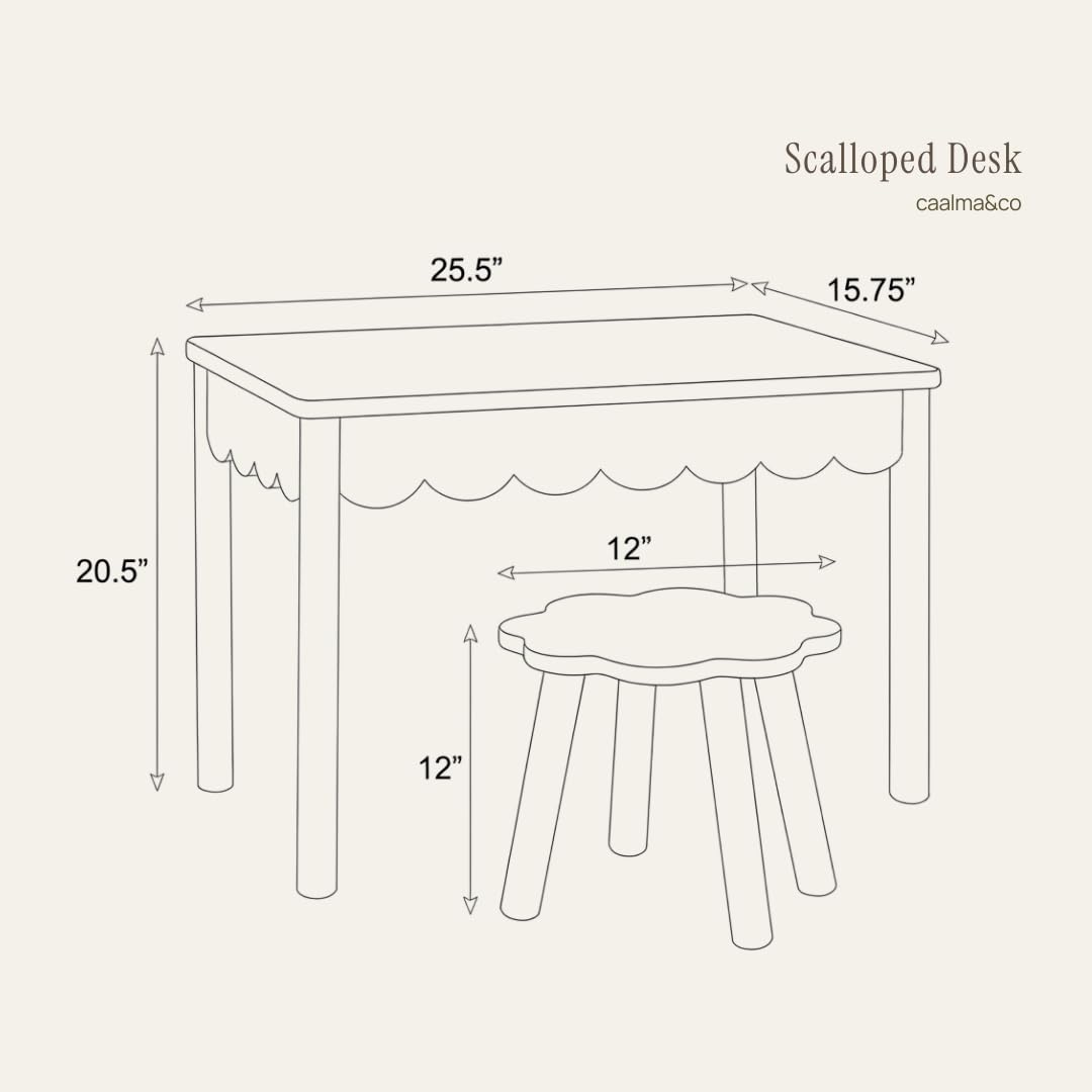 Montessori Kids Table & Chair Set with Storage