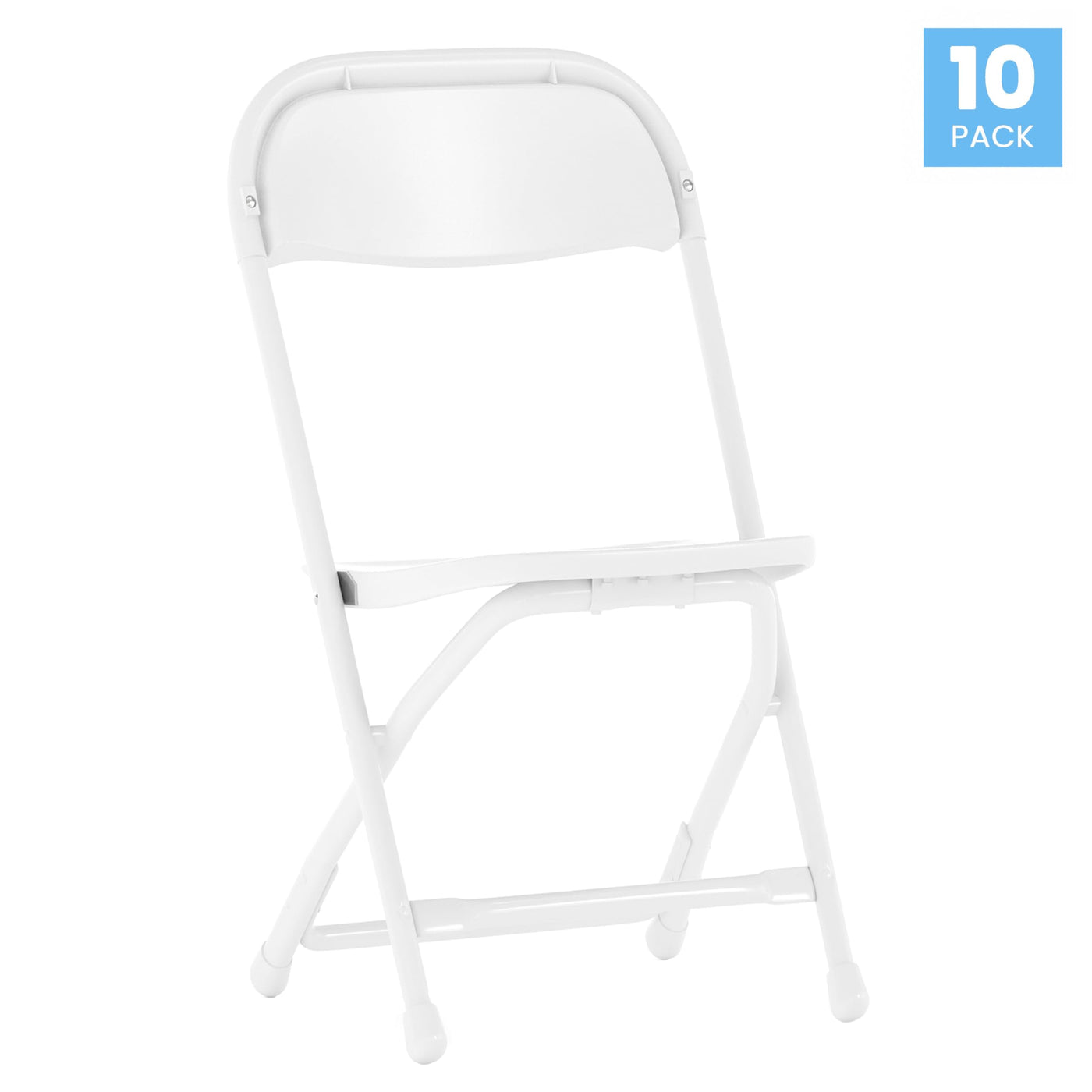 Kids Folding Chair Set - White (10-Pack)