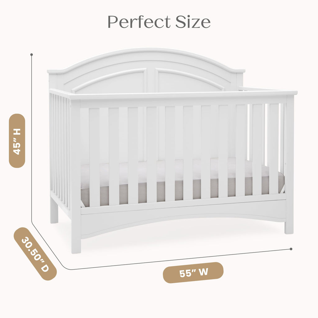 6-in-1 Convertible Crib - White
