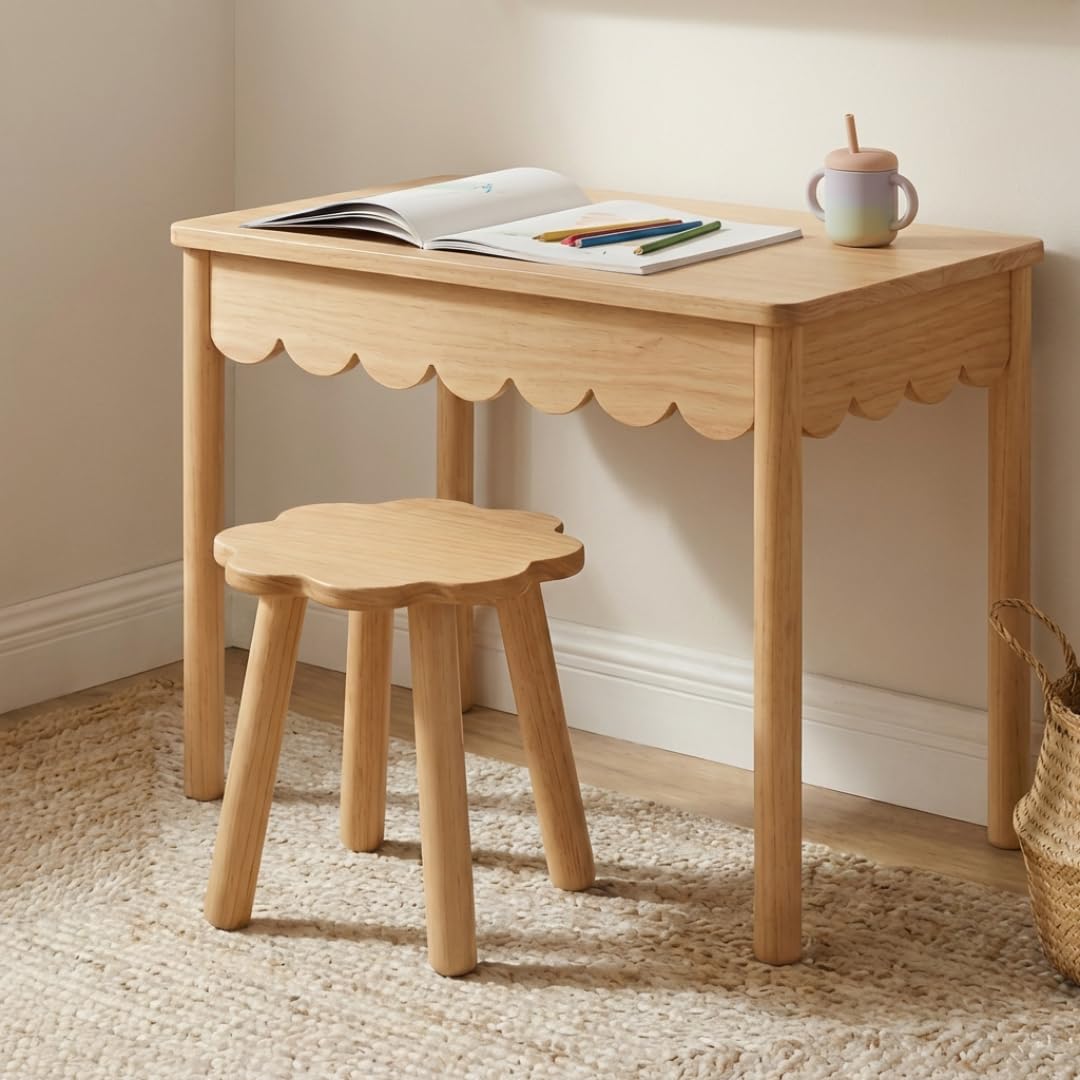 Montessori Kids Table & Chair Set with Storage