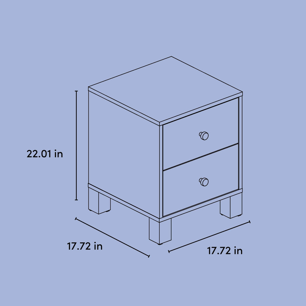 2-Drawer Kids Nightstand - Sage & Driftwood