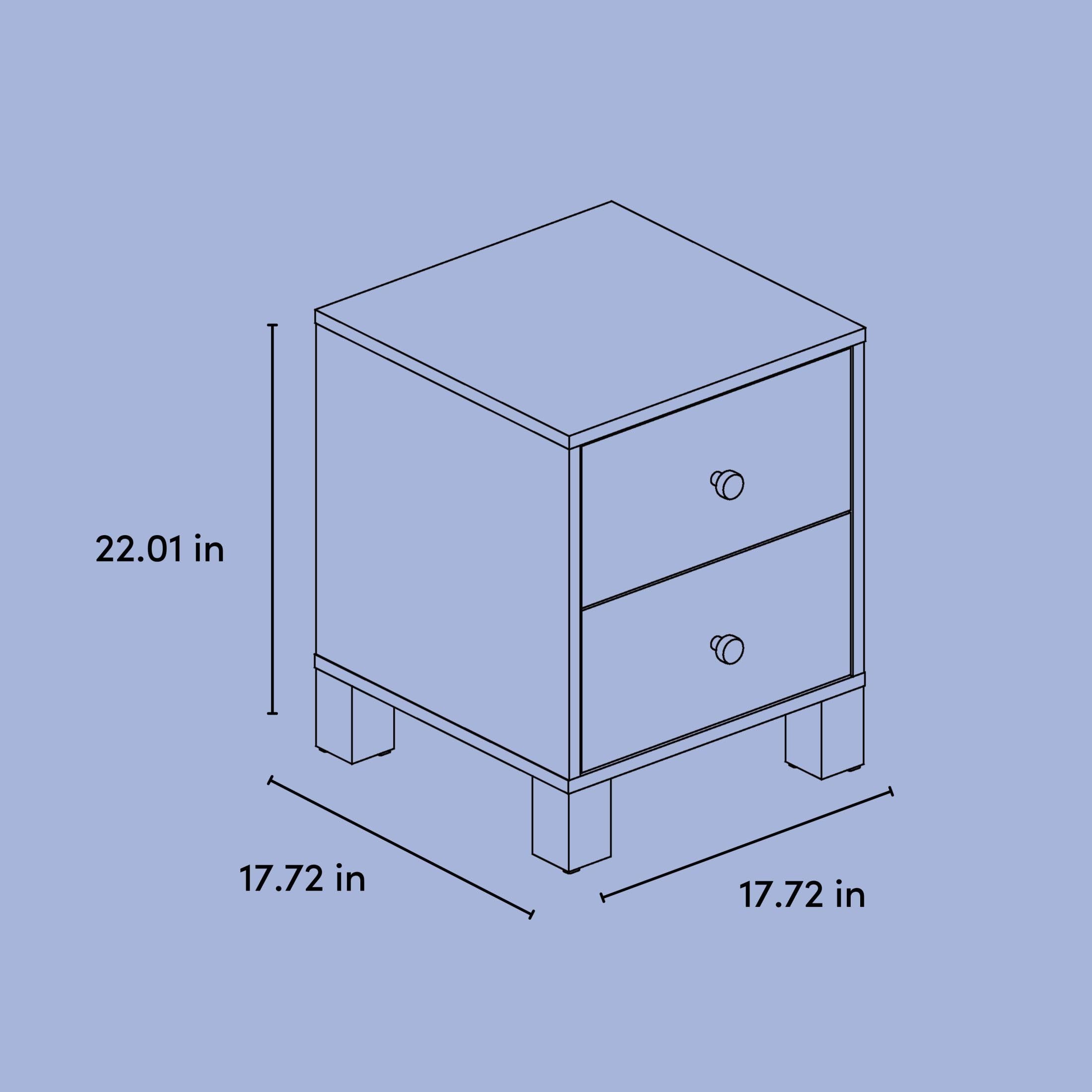 2-Drawer Kids Nightstand - Sage & Driftwood
