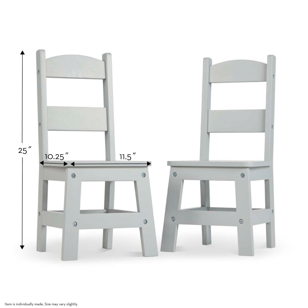 Kids Wooden Chair Set - Gray