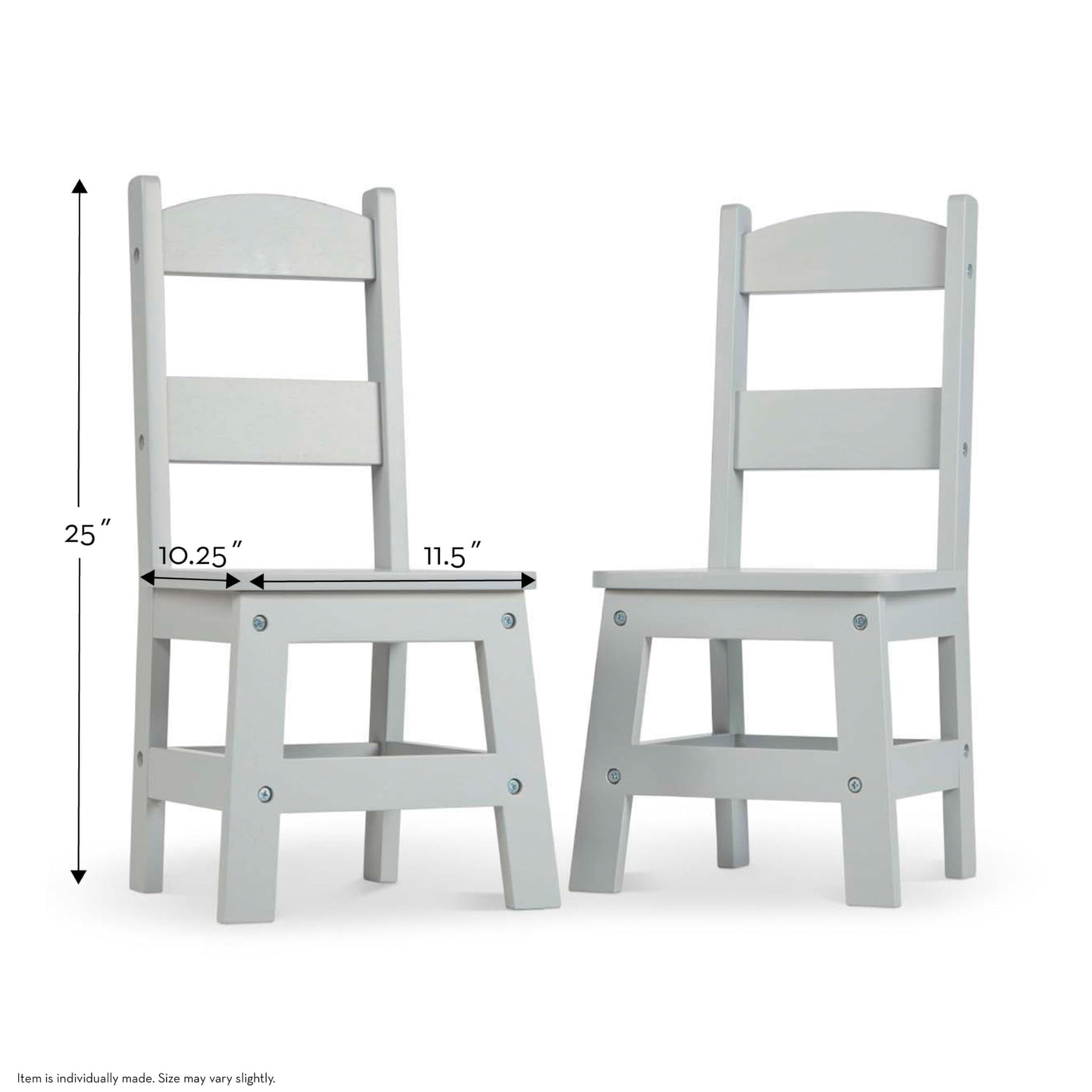 Kids Wooden Chair Set - Gray