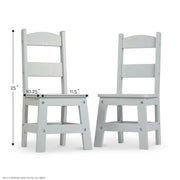 Kids Wooden Chair Set - Gray