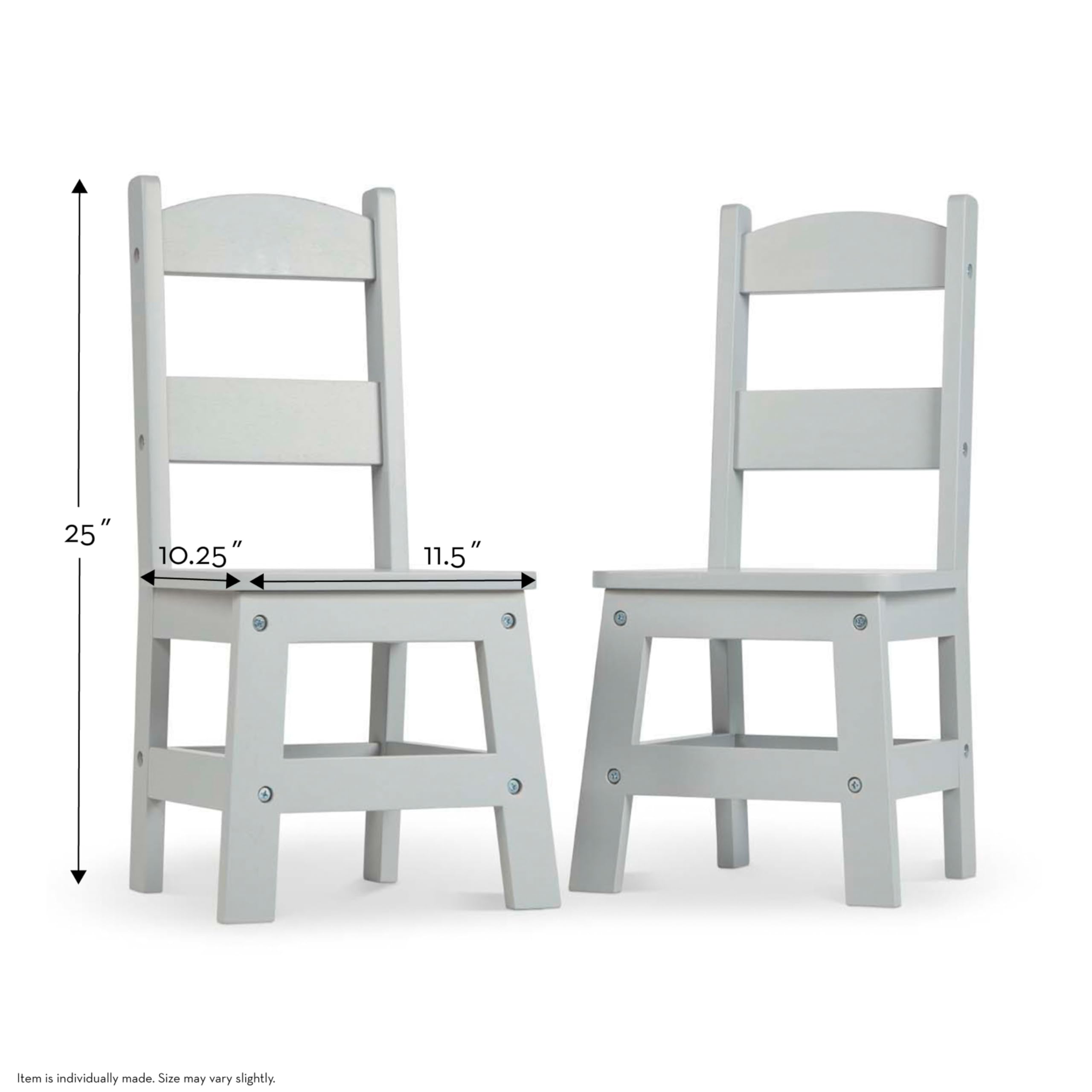 Kids Wooden Chair Set - Gray