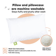 Organic Cotton Toddler Pillow with Pillowcase - Soft White
