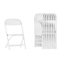 Kids Folding Chair Set - White (10-Pack)