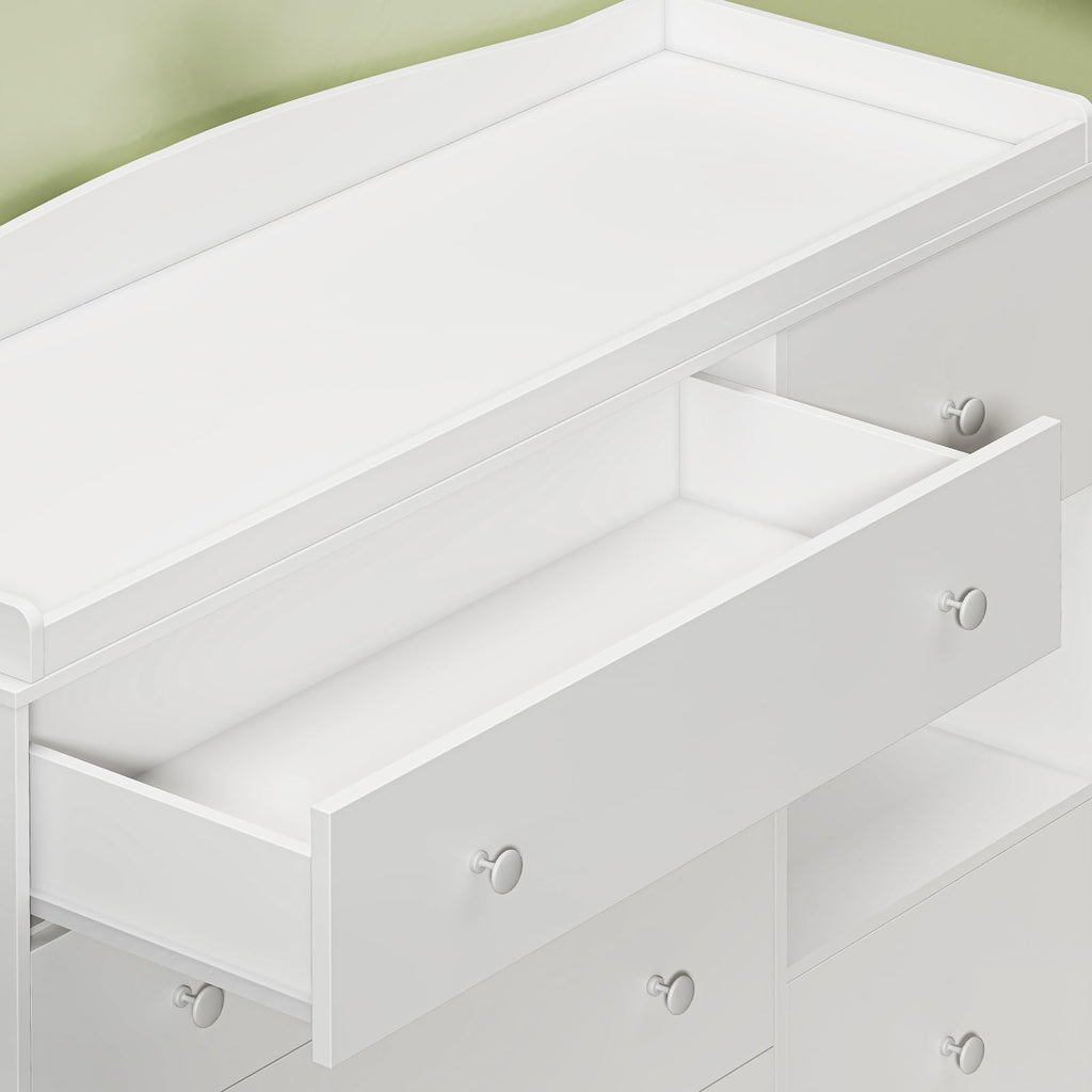Kids 6-Drawer Dresser & Changing Table - White