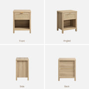 Rattan Nightstand Set - Light Oak