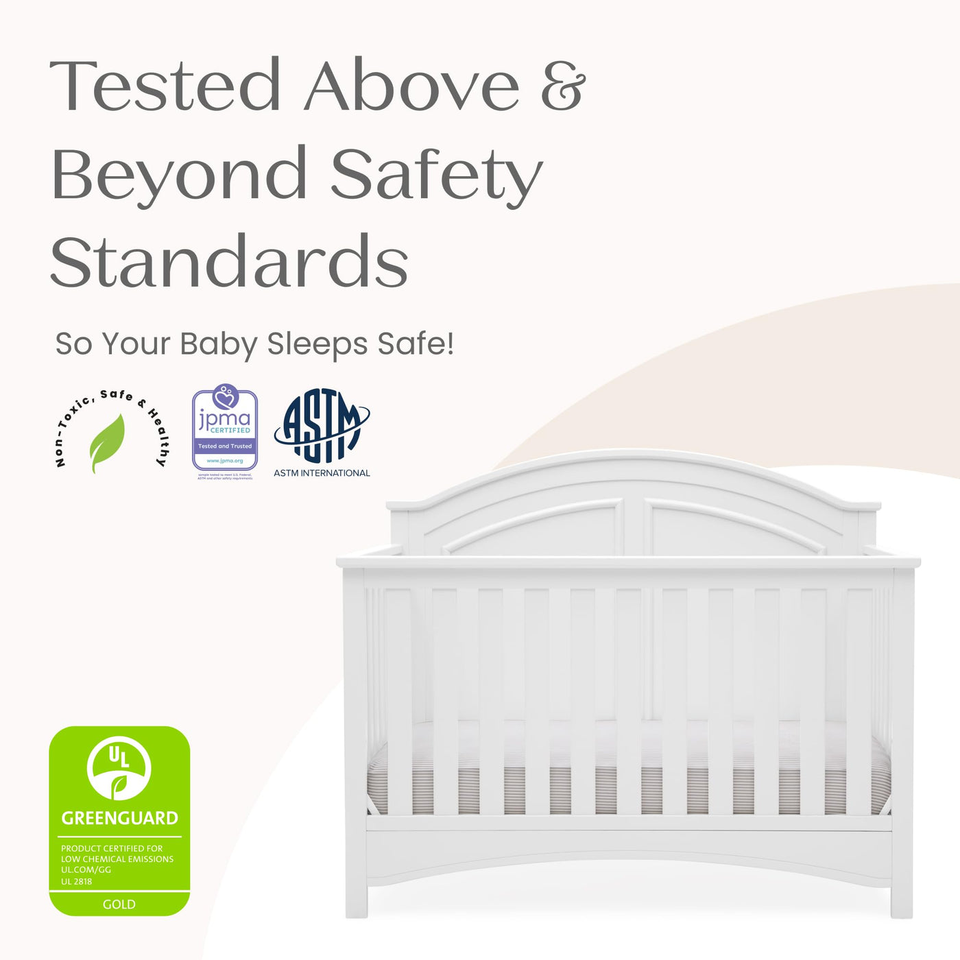 6-in-1 Convertible Crib - White