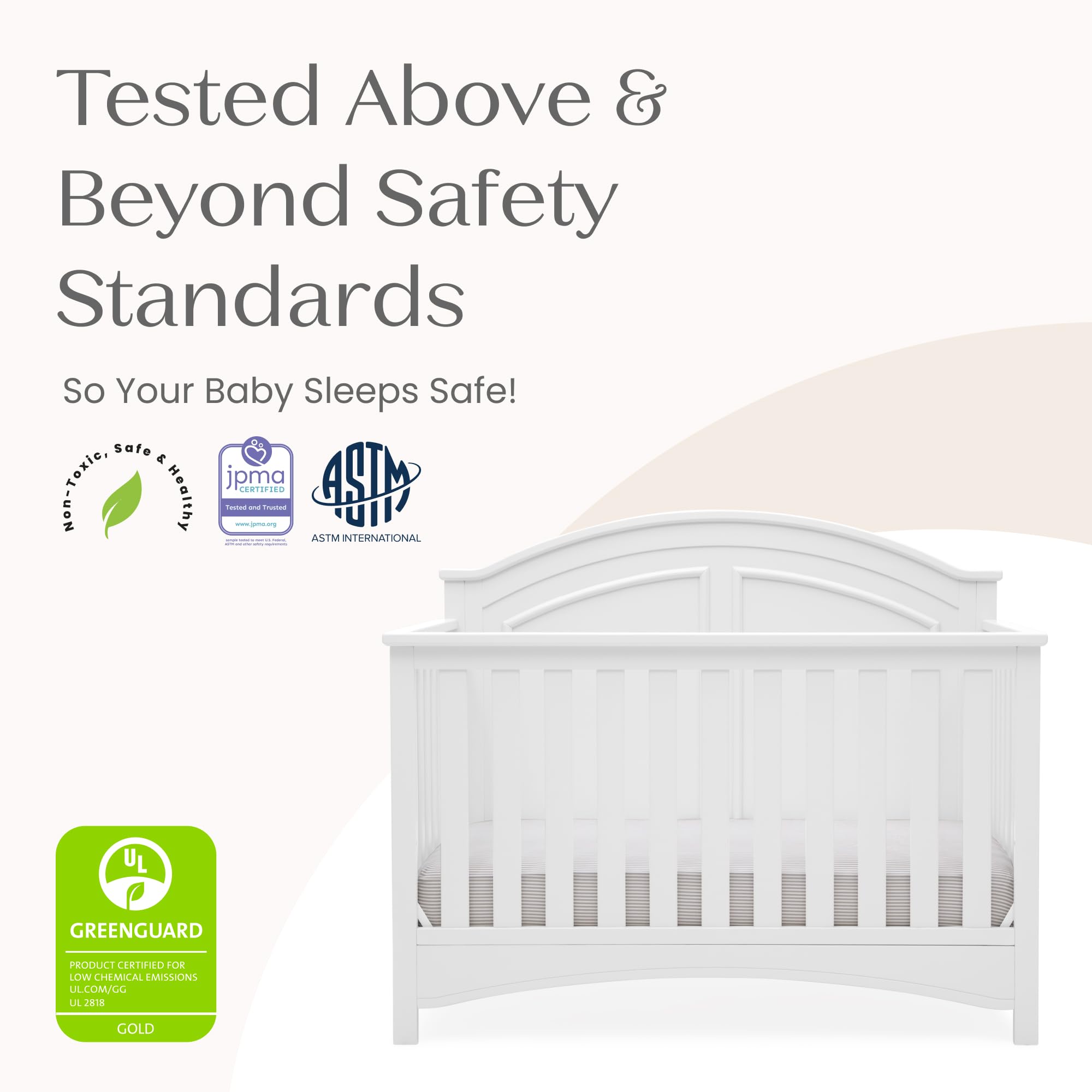 6-in-1 Convertible Crib - White