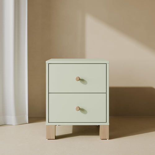 2-Drawer Kids Nightstand - Sage & Driftwood