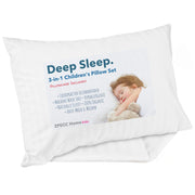 Organic Cotton Toddler Pillow with Pillowcase - White Stripe