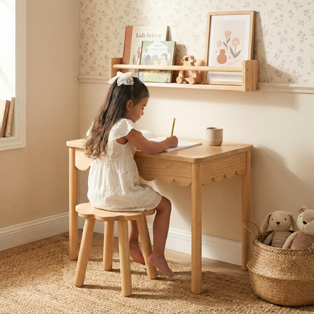 Montessori Kids Table & Chair Set with Storage