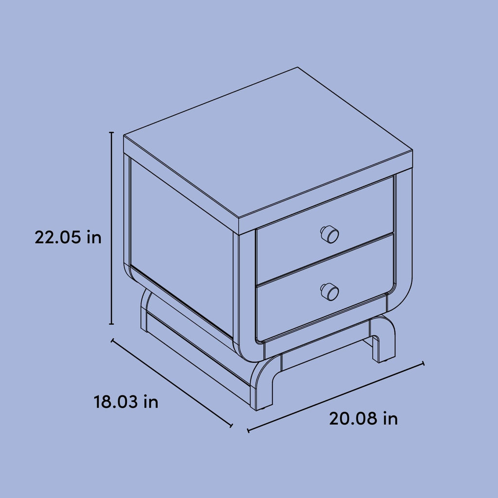 2-Drawer Kids Nightstand - Sage & Driftwood