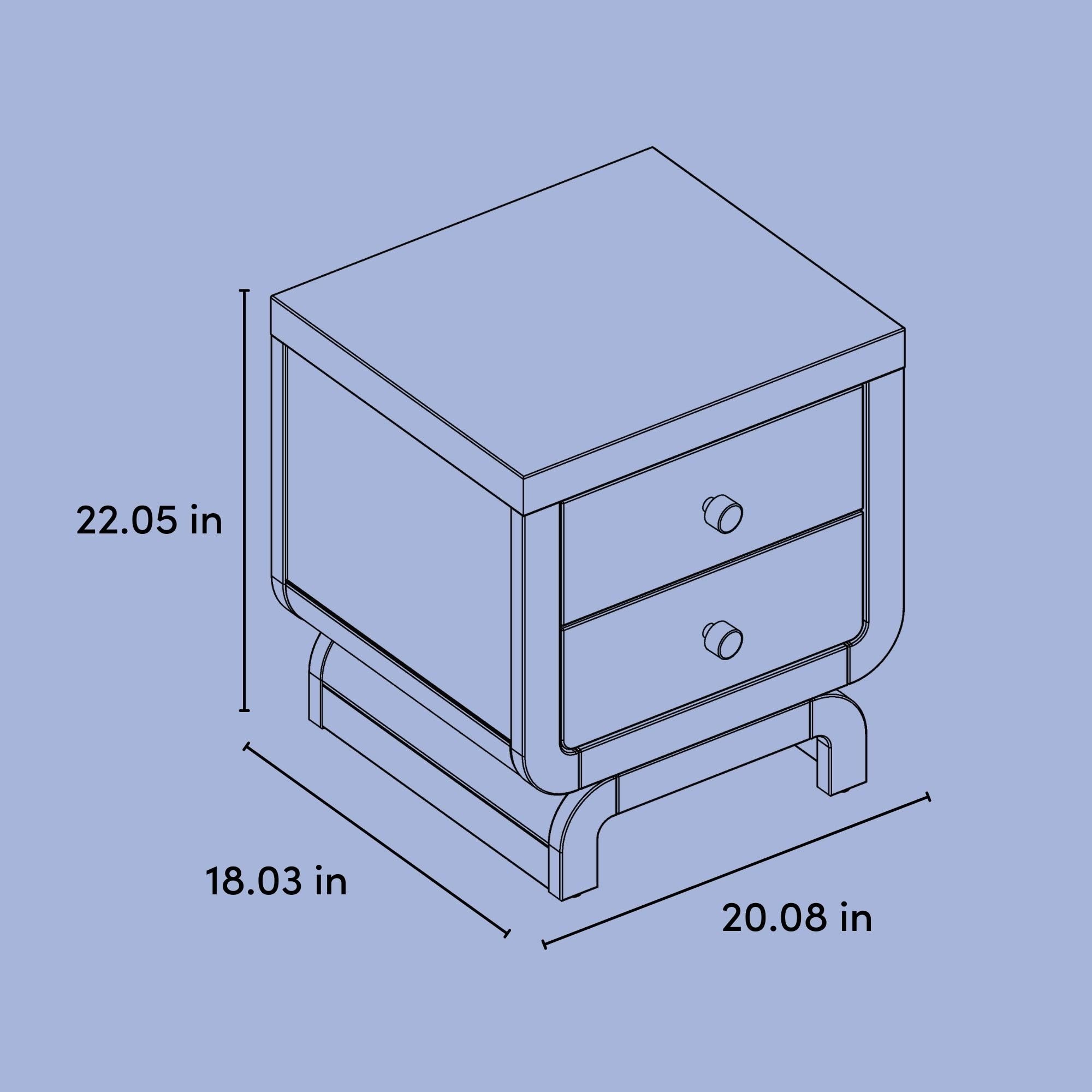 2-Drawer Kids Nightstand - Sage & Driftwood