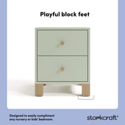 2-Drawer Kids Nightstand - Sage & Driftwood