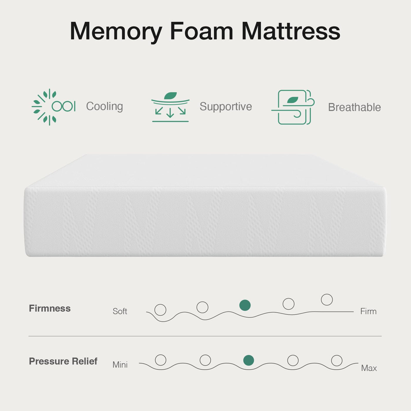 6-Inch Gel Memory Foam Twin Mattress