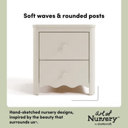 2-Drawer Kids Nightstand - Frosted Oat