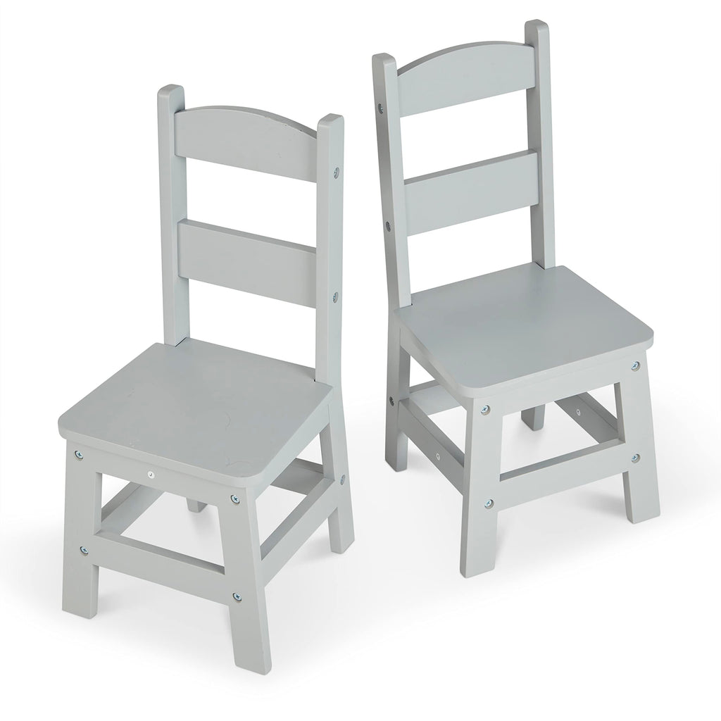 Kids Wooden Chair Set - Gray