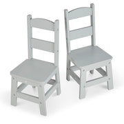 Kids Wooden Chair Set - Gray