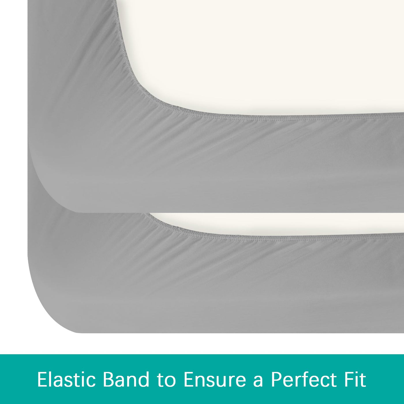 Waterproof Crib Sheets - Grey (2-Pack)