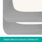 Waterproof Crib Sheets - Grey (2-Pack)