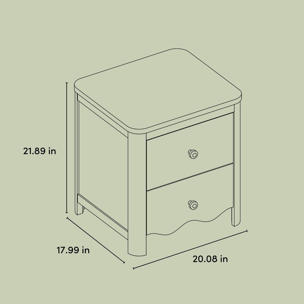 2-Drawer Kids Nightstand - Frosted Oat