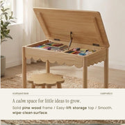 Montessori Kids Table & Chair Set with Storage