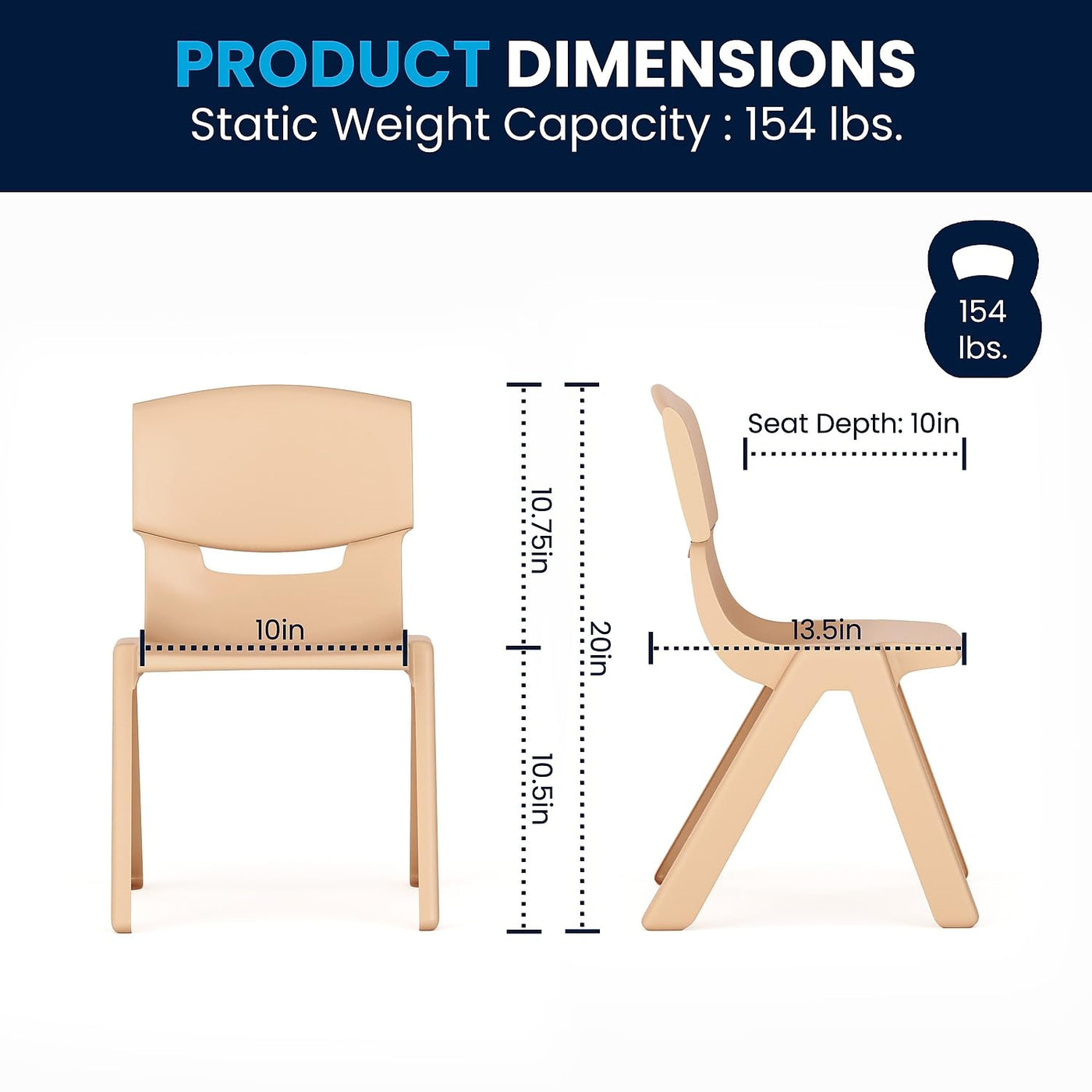 Adjustable Kids Activity Table & 6 Chairs Set - Natural