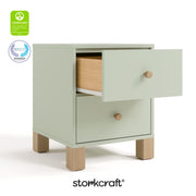 2-Drawer Kids Nightstand - Sage & Driftwood