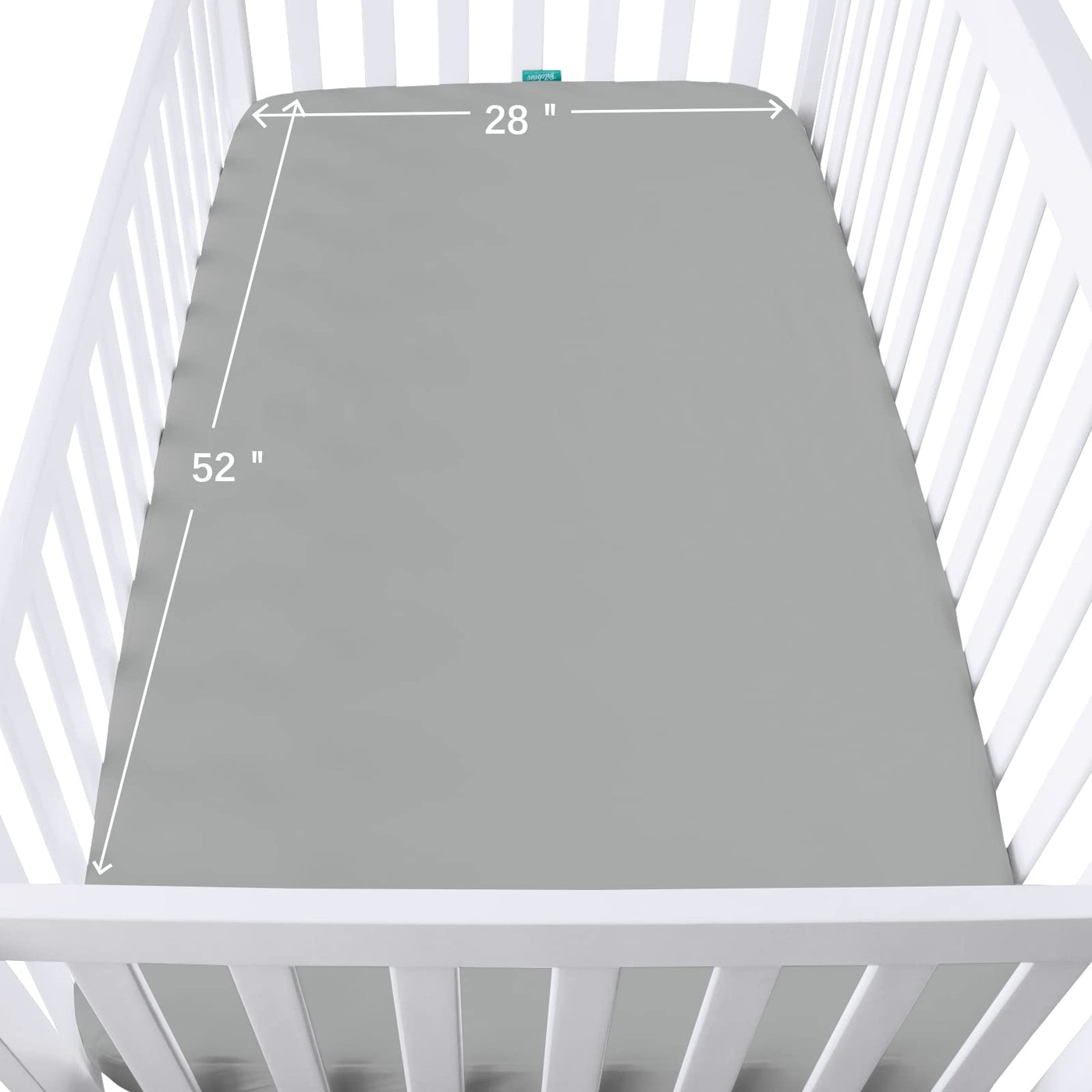 Waterproof Crib Sheets - Grey (2-Pack)