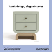 2-Drawer Kids Nightstand - Sage & Driftwood