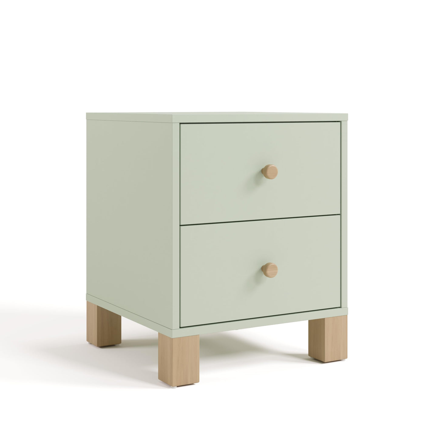 2-Drawer Kids Nightstand - Sage & Driftwood