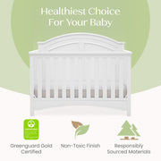 6-in-1 Convertible Crib - White