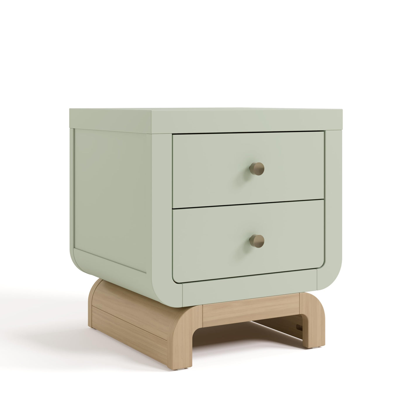 2-Drawer Kids Nightstand - Sage & Driftwood