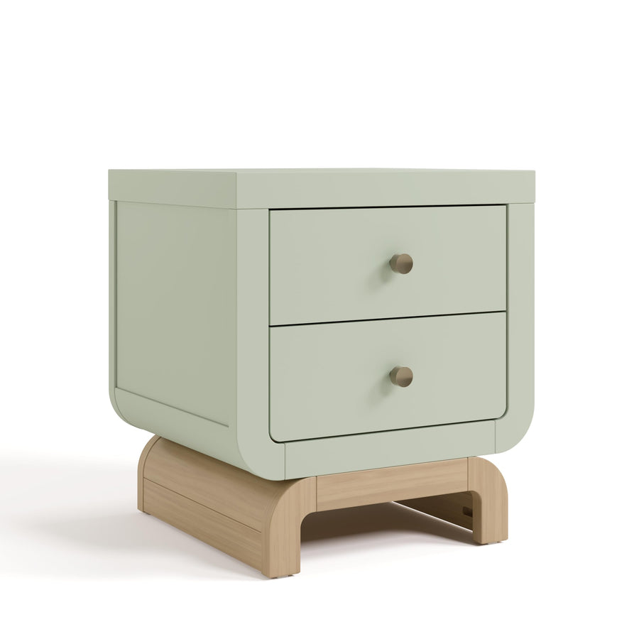 2-Drawer Kids Nightstand - Sage & Driftwood