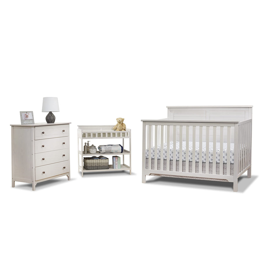 Farmhouse Nursery Furniture Set - Weathered White