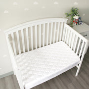 Waterproof Crib Mattress Protector - White