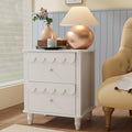 Scalloped 2-Drawer Nightstand - White
