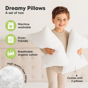 Organic Cotton Toddler Pillow Set (2-Pack)
