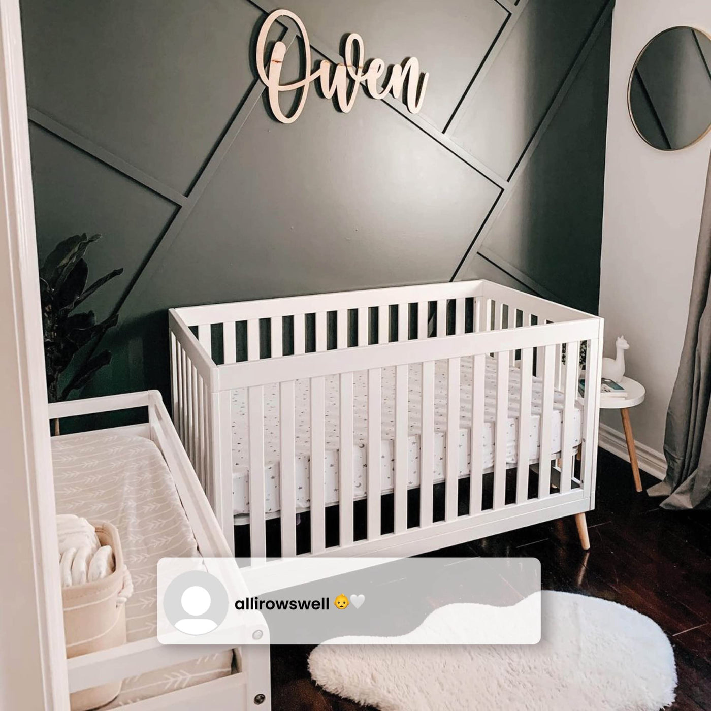 Convertible Baby Crib - White/Natural