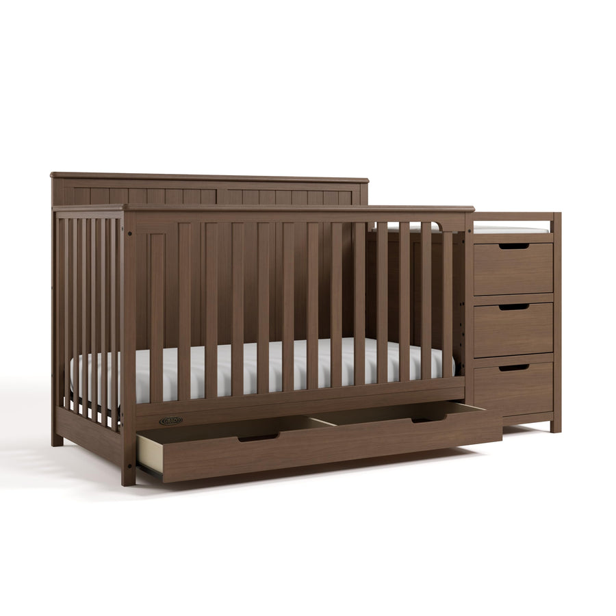 5-in-1 Convertible Crib & Changer - Hazelnut