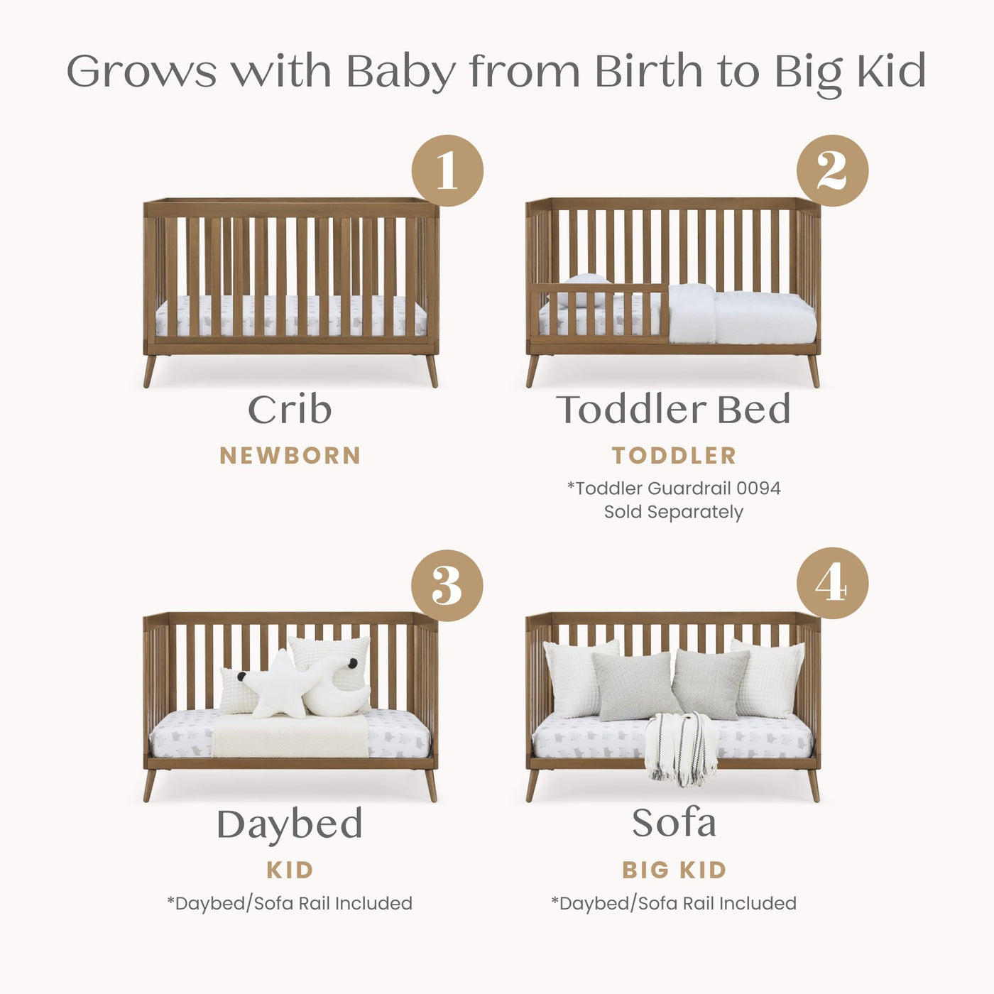 Convertible Crib - Chestnut