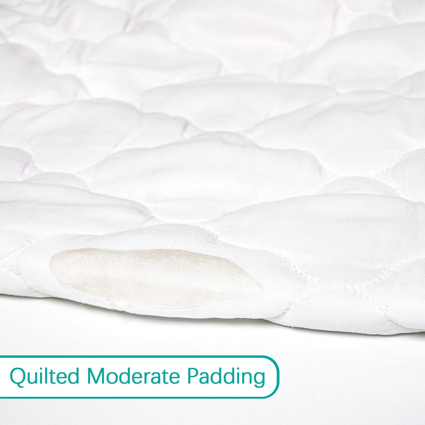Waterproof Crib Mattress Protector - White