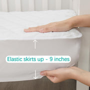 Waterproof Crib Mattress Protector - White