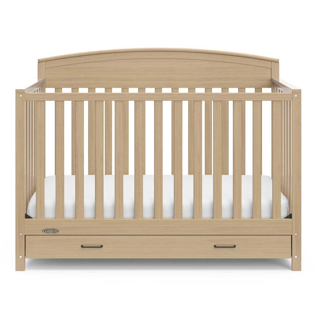5-in-1 Convertible Crib with Drawer - Driftwood