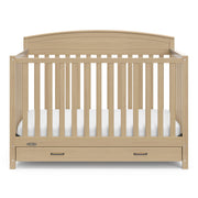 5-in-1 Convertible Crib with Drawer - Driftwood