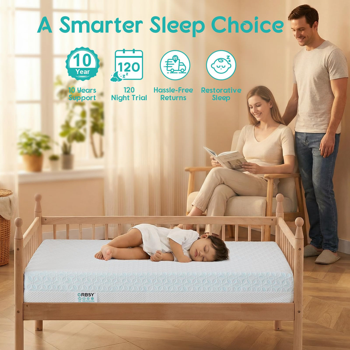 4-in-1 Crib & Toddler Mattress - 6" Dual-Sided Foam